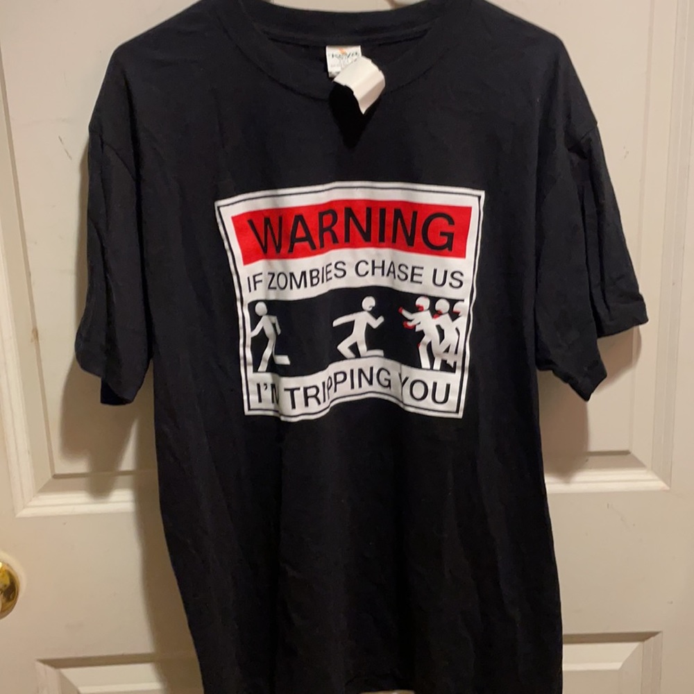 Men’s Warning ⚠️ if zombies chase us I’m tripping you sarcasm - Picture 2 of 7